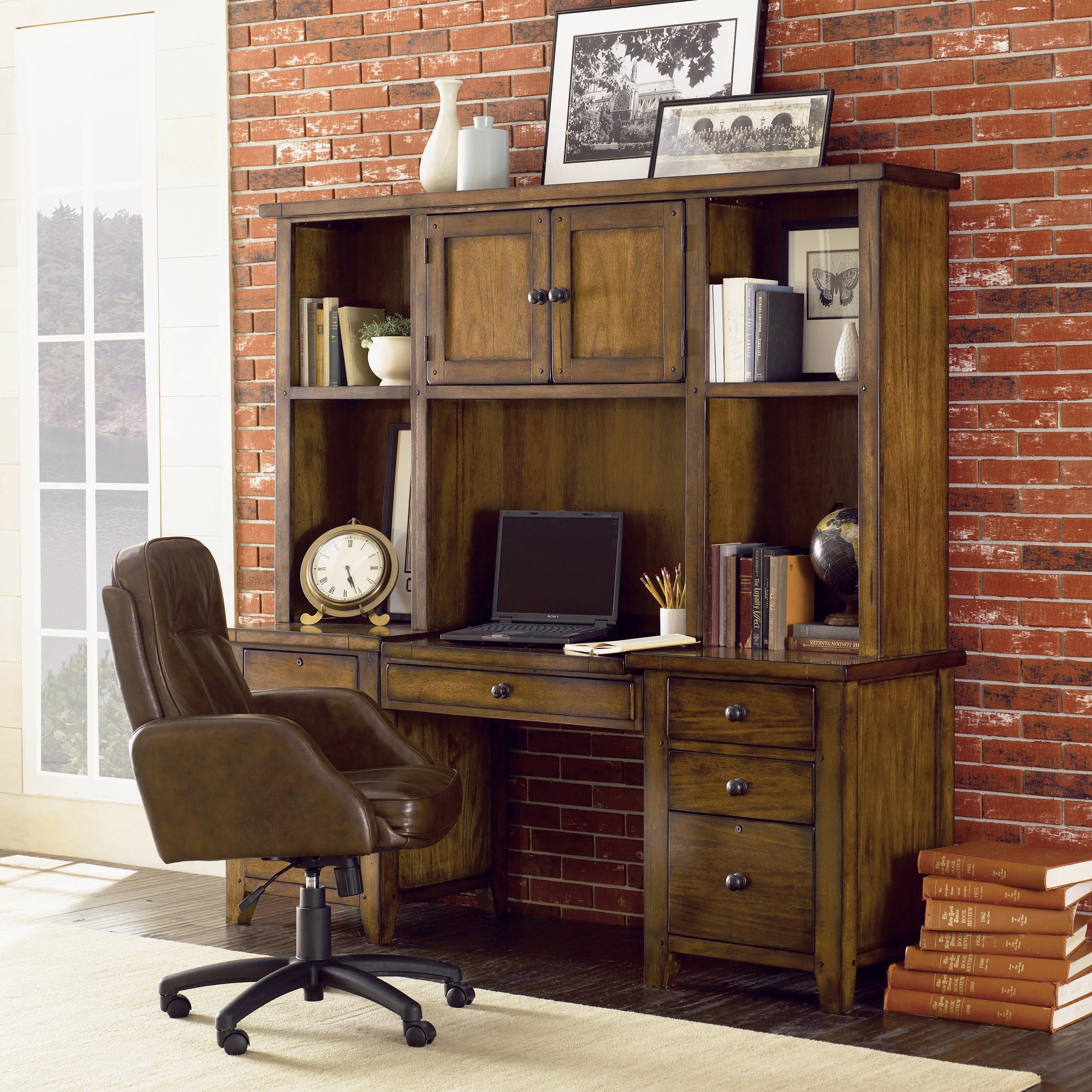 Aspenhome Cross Country Modular Wall Desk & Hutch Becker Furniture